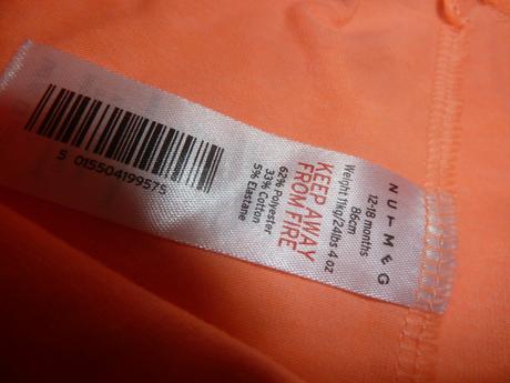 Neonově oranžové legíny, nutmeg,86