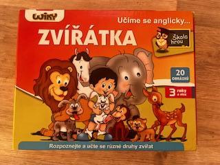 Zvířátka puzzle k učení angličtiny,