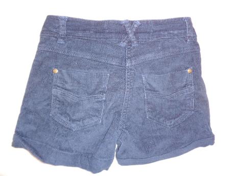 Luxusní tmavomodré manžestrové kraťasy, 122 / 128