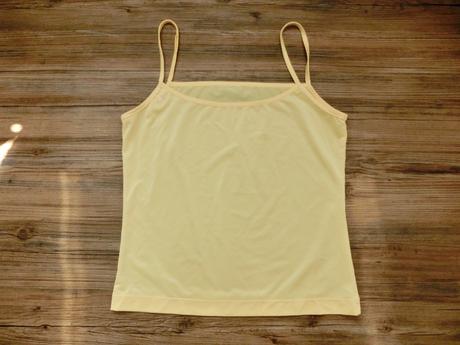 Oranžové tílko top špagetová ramínka crop cami, s