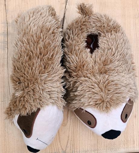 Plyšové bačkory lenochod vel. 38/41, 38