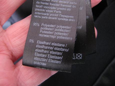 Černé koženkové kalhoty s pružným pasem, tchibo,38