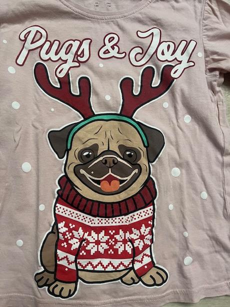 Triko mops vánoční, 140