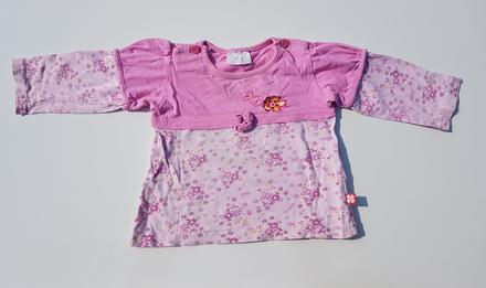 D20 dívčí triko efekt dvojitým rukávů vel. 86-92, 86