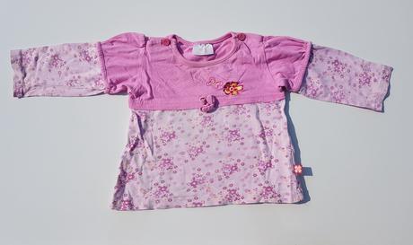 D20 dívčí triko efekt dvojitým rukávů vel. 86-92, 86