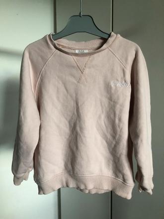 Růžová mikina s nápisem, 98