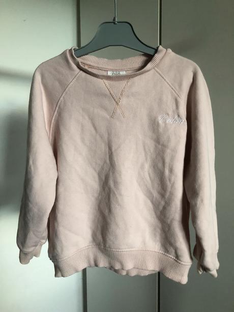 Růžová mikina s nápisem, 98