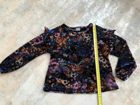 Next samet halenka elastic triko květy volán 110cm, next,110