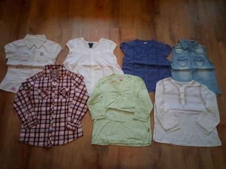 7 x košile / halenka, vel 122/128, 122