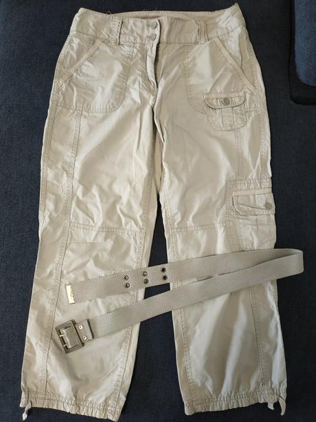 Dámské 3/4 plátené kalhoty - camaieu - 36, camaieu,36