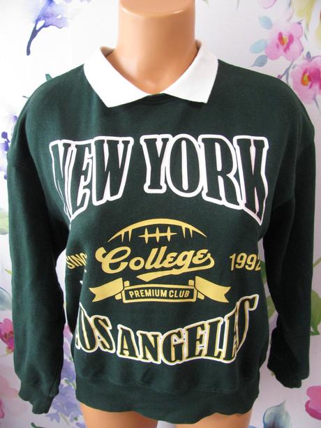 Dívčí tmavě zelená bavlněná mikina s nápisem h&m, h&m,140