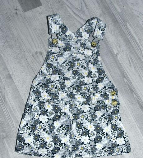 Laclová riflová sukýnka s kvítky, f&f,92