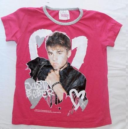 23.růžové tričko 5-6 let bieber, 116