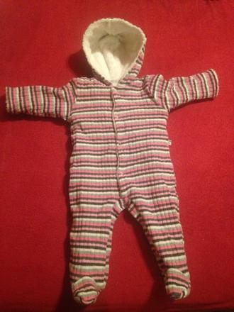 Dívčí zimní kombinéza proužky, baby service,62