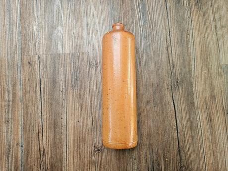 Hliněná keramická hnědá váza výška 30 cm, 