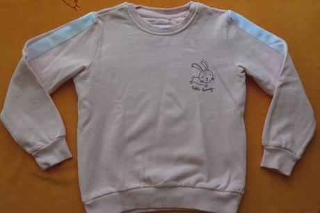 Mikina tepláková sv. růžová se zajíčkem, reserved,116