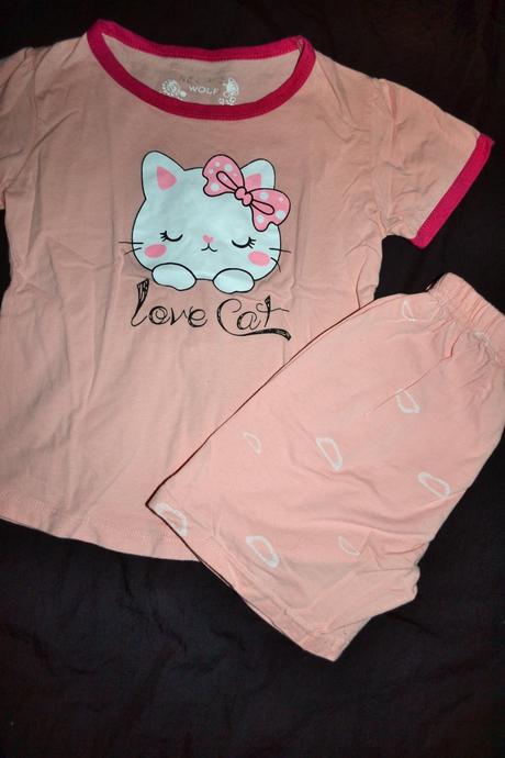 Krátké dívčí pyžamo wolf ,v.116, bavlna, wolf,116