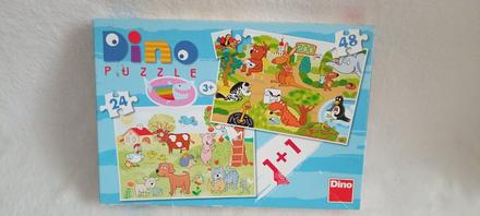 Dětské puzzle dino 2v1 zoo (24 + 48 dílků),