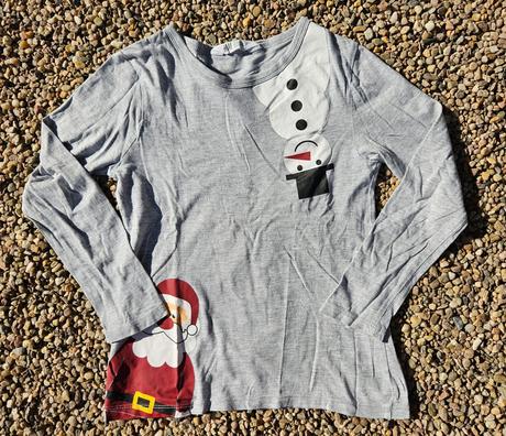 L268	chlapecké triko s dl. rukávem santa v.122-128, h&m,122