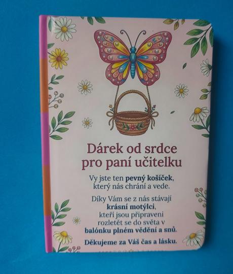 Dárkový blok pro paní učitelku nebo tatínka,
