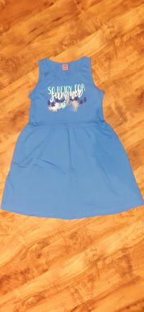 Dívčí letní šaty 134/140 modré, 134