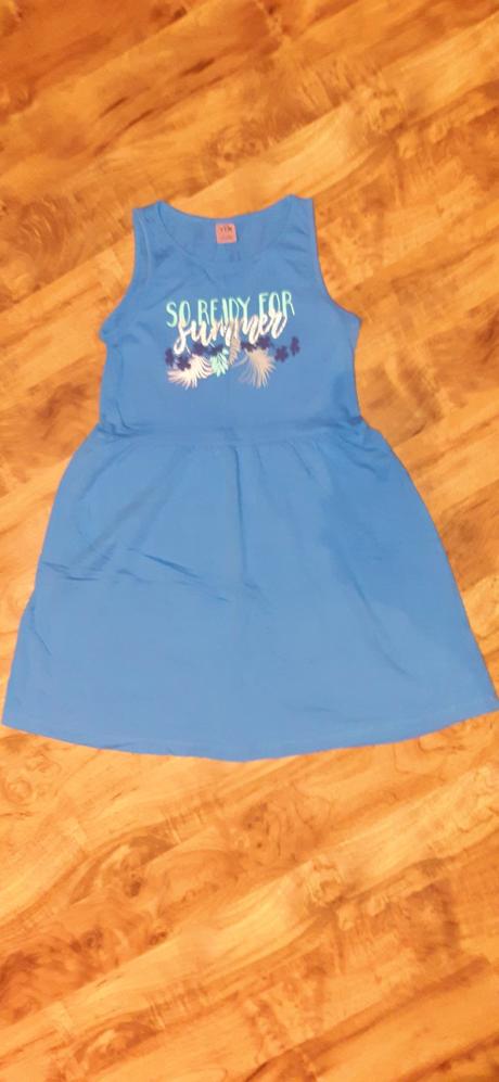Dívčí letní šaty 134/140 modré, 134