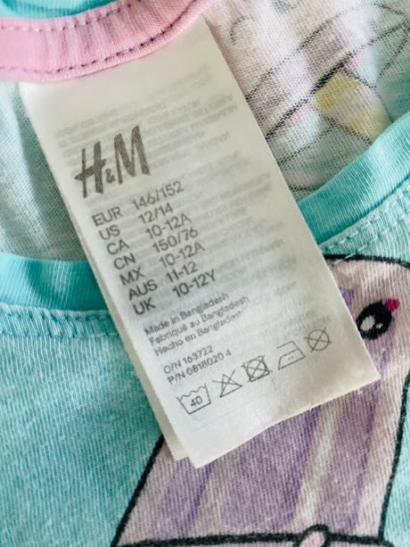 Dívčí noční košile h&m, vel. 146 (10 - 11 let), h&m,146