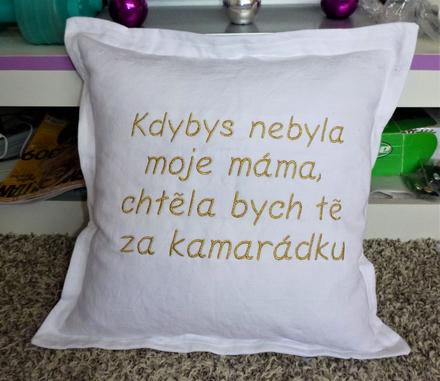 Polštářek mamince z lásky darovaný, 