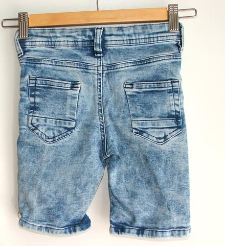 P434 riflové chlapecké kraťasy skinny vel. 110, denim co,110