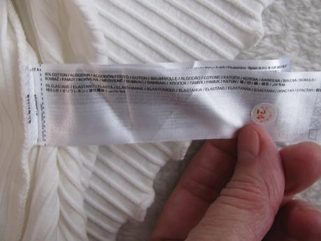 Bílé bavlněné řádkované tričko mng, 140