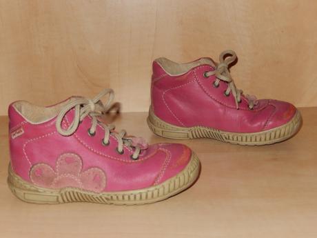 Růžové kožené botky s kytkou pegres, pegres,24