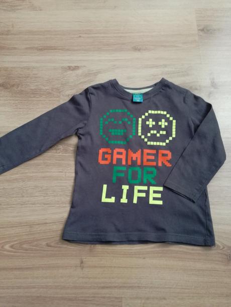 Dětské triko s dl.rukávem a nápise, vel. 104, pepco,104