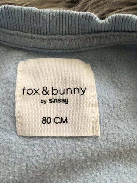 Mikina zn fox&bunny sinsay vel.80, sinsay,80