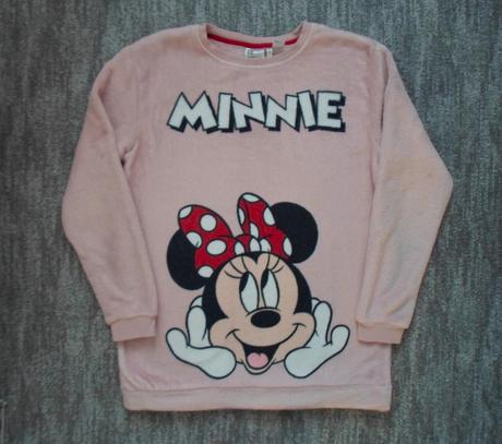 Růžová mikina mikinka minnie 158/164, h&m,158