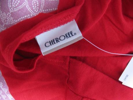 Letní elastická červená halenka, cherokee,164