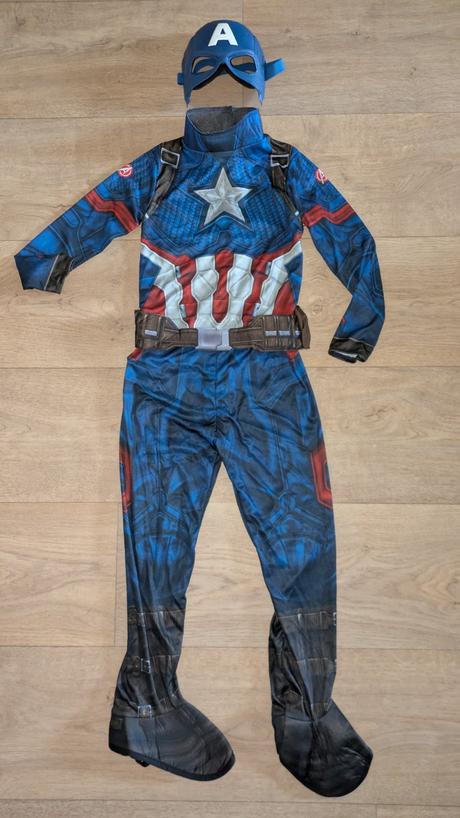 Ka354 karnevalový kostým kapitán amerika 6 - 8 let, 
