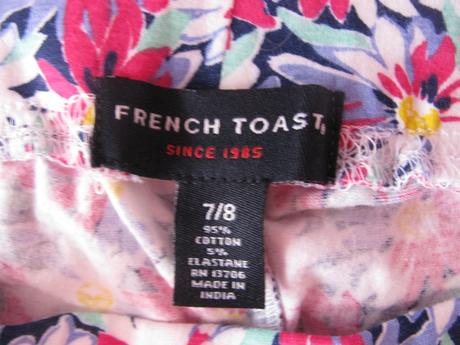 French toast bavl.elastické legíny s kvítky, 128