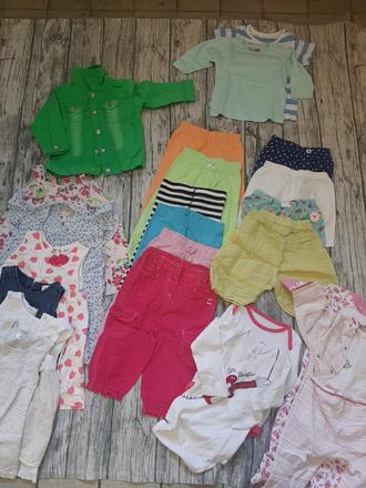 Mix dívčího oblečení 34ks 74, 68–80