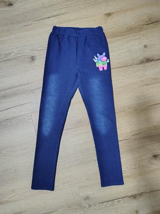 Nové dívčí riflové legíny kugo 164 among us, kugo,164