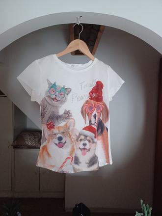 Vánoční tričko h&m 158/164, 164