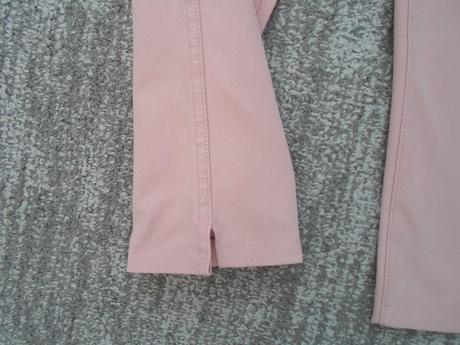 Růžové legíny tregíny džegíny kalhoty skinny 3/4, h&m,158