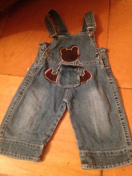 Dětské riflové dupačky medvídek, 80