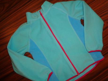 Luxusní tyrkysová flísová mikina, h&m,122