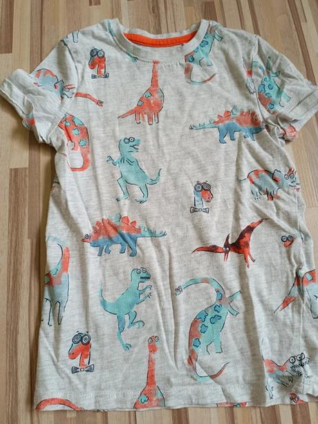 Šedé tričko s dinosaury 122, palomino,122