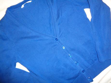 Tmavomodrý přízový elegantní svetr, marks & spencer,128