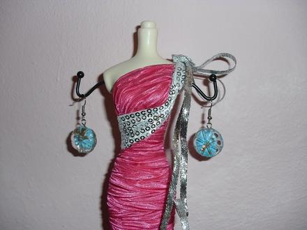 Modré zajímavé naušnice, 