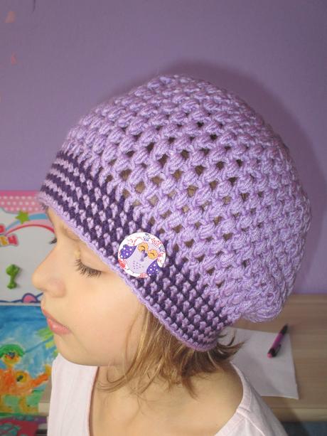 Háčkovaný baret 4-7 let, 110