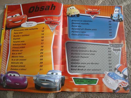 3 knížky cars,