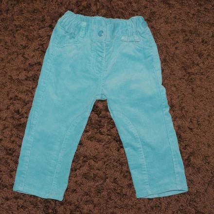 Manzestrove tyrkysove kalhoty vel.80 baby club, baby club,80