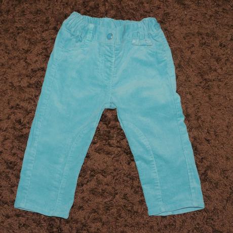 Manzestrove tyrkysove kalhoty vel.80 baby club, baby club,80